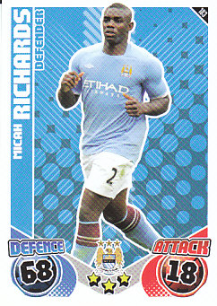 Micah Richards Manchester City 2010/11 Topps Match Attax #183